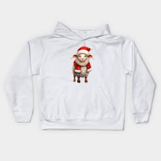 Vintage Christmas Sheep Kids Hoodie